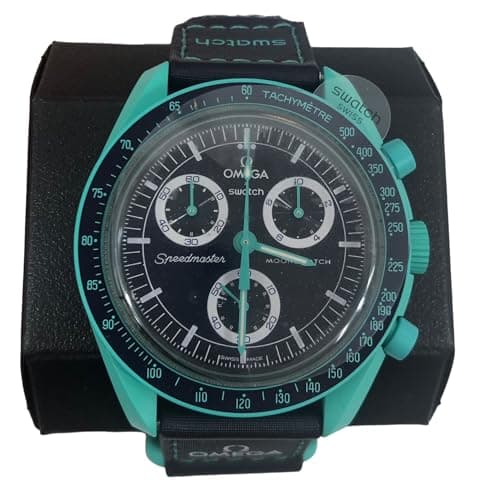 Image of Swatch MoonSwatch Omega x Mission to Earth Polar Lights Bioceramic Wrist Watch