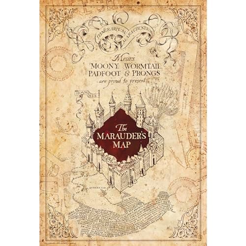 Image of GB eye ABYstyle Harry Potter Marauder's Map 61 x 91.5cm / 24.2 x 35.8 inches Maxi Poster - Shipped Rolled - Art Poster - Wall Posters - Posters & Prints