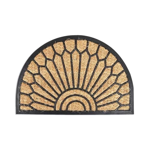 Image of Lavish Label Semicircle Coconut Fibre Doormat, Chalice Design (60 x 40cm)