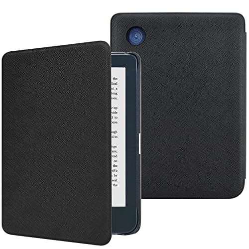 Image of DMLuna Case for Kobo Clara Colour / Clara BW / Clara 2E 6"eReader, Ultra Slim Lightweight Folio Premium PU Leather Protective Cover with Auto Sleep/Wake Function, Black