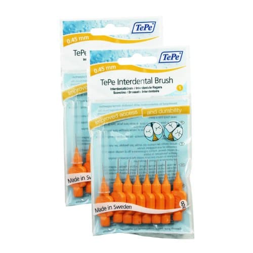 Image of 16 x TEPE Interdental Brushes, XXXX fine, 0.45 mm Orange