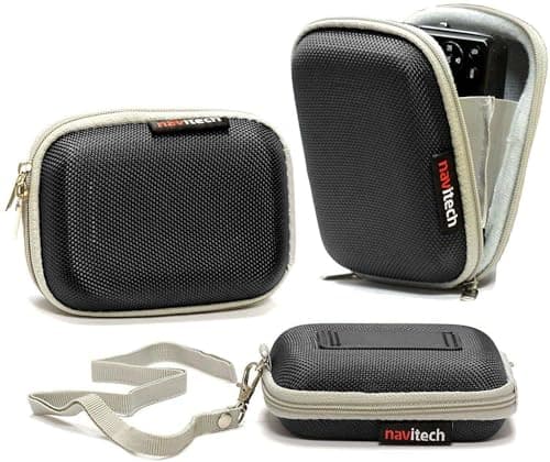 Image of Navitech Black Shockproof Camera Case Compatible with Canon PowerShot Zoom Telephoto Monocular Compact Camera