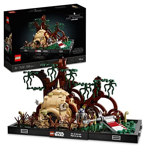 Image of LEGO Star Wars Dagobah Jedi Training Diorama 75330 Creative Building Kit for Adults; Collectible Brick-Built Scene for Display; Fun or Birthday Present for Fans (1,000 Pieces)