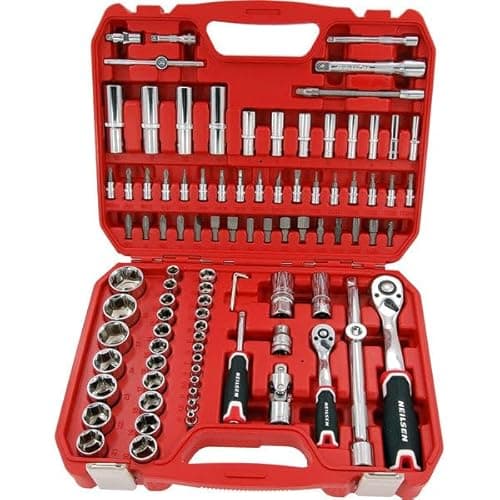Image of Neilsen CT0697 94pc 1/4in and 1/2in Drive Socket Set - Deep Sockets | Ratchets | Extension Bars | Spark Plug Sockets | Screwdriver Bits | Hex Keys