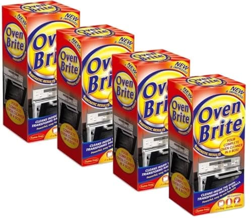 Image of 500ml Oven Brite Cleaner Set, Oven Cleaning Liquid with Cleaning Tools for Ovens, Racks and Grill Pans (4 x 500ml)