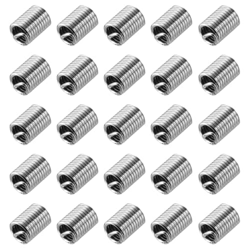Image of sourcing map 30pcs Wire Thread Inserts 5/16-18 UNC 2.5D(25/32") 304 Stainless Steel Helical Type Coiled Thread Repair Kit Wire Screw Threaded Sleeve Sheath for Mechanical Equipment