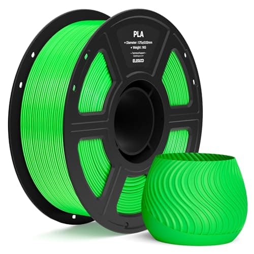 Image of ELEGOO PLA Filament 1.75mm Neon Green 1KG, 3D Printer Filament Dimensional Accuracy +/- 0.02mm, 1kg Spool(2.2lbs) Fit Most FDM 3D Printers