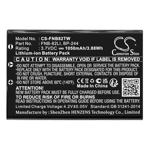 Image of TECHTEK battery replaces BC-8260, for BP-244, for E-DC-21, for FNB-82LI, for MLB-1000 compatible with [Dynascan] AD-09, for [Maas] AHT-7, for [IWATSU] DC-PS8, for [Vertex] FT-2E, VX-2, VX-2R, VX- FBA