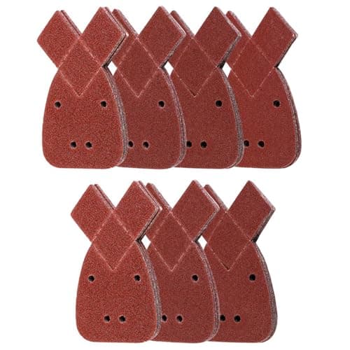 Image of 70PCS Black and Decker Mouse Sander Pads, Sanding Sheets with Extra 2 Tips for Replacement, Hook and Loop Sander Paper to Fit Black and Decker Detail Palm Sander(10 x 60/80/120/180/240/320/400 Grits)