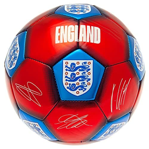 Image of Hy-Pro Officially Licensed England FA Signature Football | Size 5, Metallic, Training, Match, Merchandise, Collectible For Kids and Adults