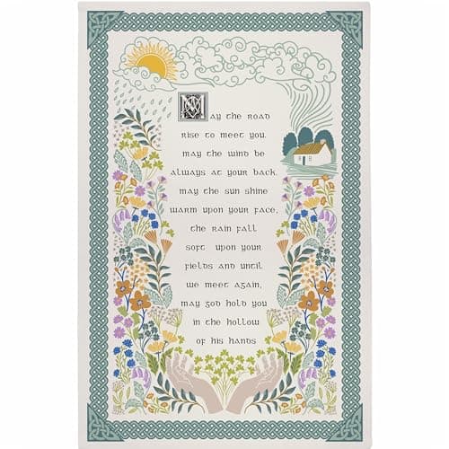 Image of Ulster Weavers Irish Blessing Tea Towels (74 x 48cm), 100% Cotton, Kitchen Towel/Cloth, Dish Cloths, Irish Gifts, Ireland Souvenirs