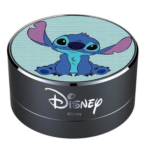 Image of ERT GROUP Disney Stitch Bluetooth Speaker, 3W Portable Speaker, Built-in Mic & FM Radio, Micro SD Card Slot, Rechargeable Battery, Suitable for Phones, Tablets, Laptops and More