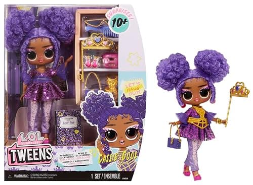 Image of L.O.L. Surprise! Tweens - Fashion Doll Cassie Cool - With 10+ Surprises and Fabulous Accessories – Great for Kids Ages 4+, Purple