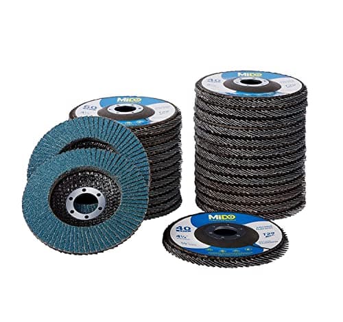 Image of MIDO Professional Abrasive Flap Discs 115mm 25 PCS 40/60/80/120 Grit Assorted Type 29 Grinding Discs for Angle Grinder Sanding Metal Wood