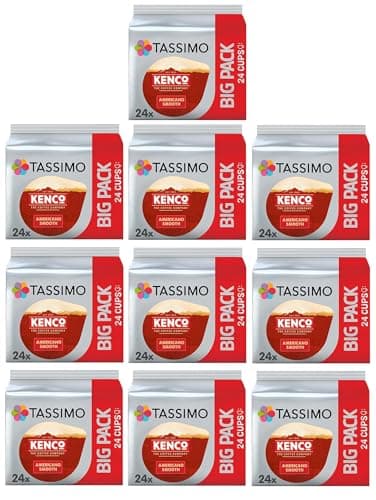 Image of Tassimo Kenco Americano Smooth Coffee Pods x24 (Pack of 10, Total 240 Pods)