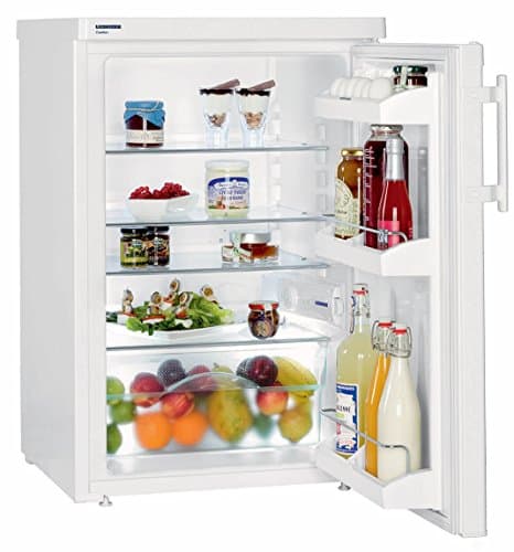 Image of Liebherr TP1410 Freestanding 136 Litre Table-Height White Fridge with Transparent Vegetable Bin, Automatic Defrosting, Reversible Door, LED Lighting and 55.4cm Width