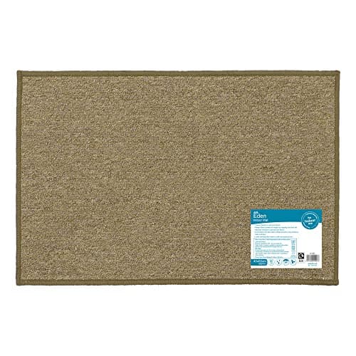 Image of JVL Eden Machine Washable Latex Backed Doormat, 40x60cm, Latte