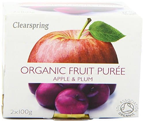 Image of Organic Apple & Plum Fruit Puree (Clearspring) 2x100g