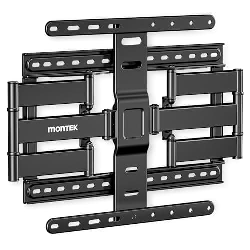 Image of monTEK 1.1" Ultra Slim TV Wall Bracket for 37-75 Inch TVs, Heavy Duty TV Bracket 60kg, Full Motion Articulating TV Wall Mount, Max VESA 400x400mm, Fits 16/18" Studs