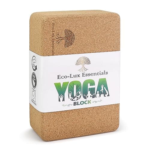 Image of Cork Yoga Block – Sustainable Cork with Non-Slip Surface, Sustainable Exercise Accessory for Yoga, Pilates and General Fitness