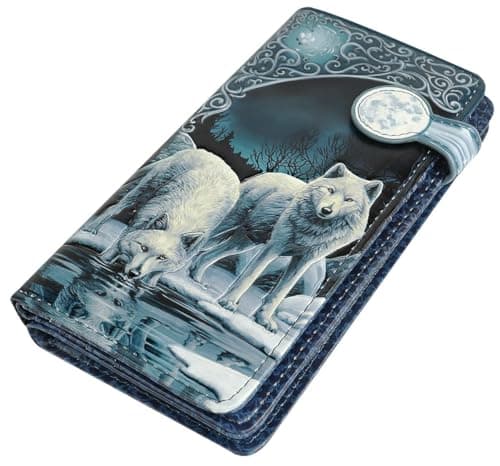 Image of Nemesis Now Warriors of Winter Lisa Parker Embossed Purse 19cm Blue, PU, 18.5cm