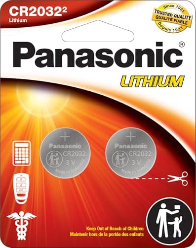Image of Panasonic CR2032 3.0 Volt Long Lasting Lithium Coin Cell Batteries in Child Resistant, Standards Based Packaging, 2-Battery Pack