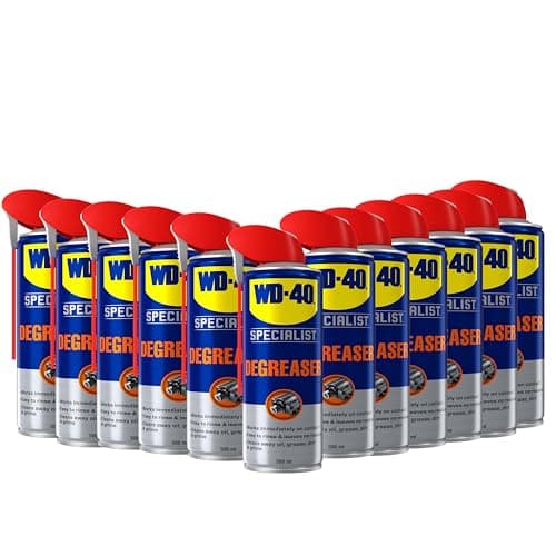 Image of WD-40 Specialist Degreaser Spray 500ml, 12-Pack, Fast Acting Grease Remover & Surface Cleaner, including Alloy Wheel Cleaner, Engine Degreaser, No Residue Formula, Smart Straw