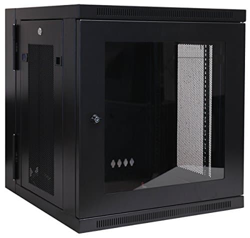 Image of Eaton Tripp Lite SmartRack Serie Wall‑Mount Rack Enclosure – SRW12USG – 12U Capacity, Hinged Access for Easy Maintenance, Lockable Acrylic‑Window Door, Vented Steel for Airflow, Black (B003LD1U8Y)