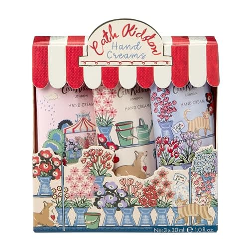 Image of Cath Kidston Hand Cream Trio Gift Set, Travel Size 3x 30ml, Shea Butter Moisturiser, Fragranced, Scented Hand Care, Vegan and Cruelty Friendly, Gift For Her, Beauty Self-Care