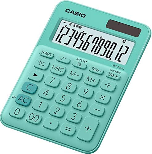Image of CASIO CALCULATRICE DE Bureau MS-20UC-GN, VERT, 2.3 x 10.5 x 14.95 cm