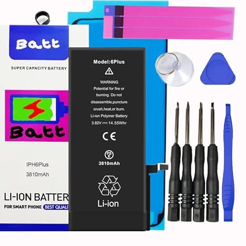 Image of Batt® High Capacity Battery Kit for iPhones Includes All Stickers & MAGNETIC Tools (iPhone 6 Plus)