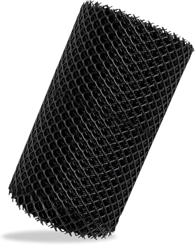 Image of AIBULO Gutter Mesh Guard Roll 16cm x 5m – Heavy-Duty Anti-Rust Plastic Mesh for Standard UK Guttering – Stops Leaves & Debris – Black Drain Protection Netting – Quick & Easy Installation