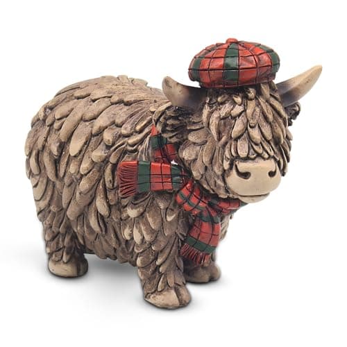 Image of Lesser & Pavey Hughie Highland Cow Tartan Standing