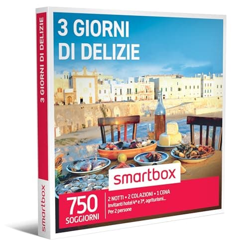 Image of smartbox - Gift box for 3 days of treats - original gift idea - 2 nights with breakfast and 1 night for 2 people