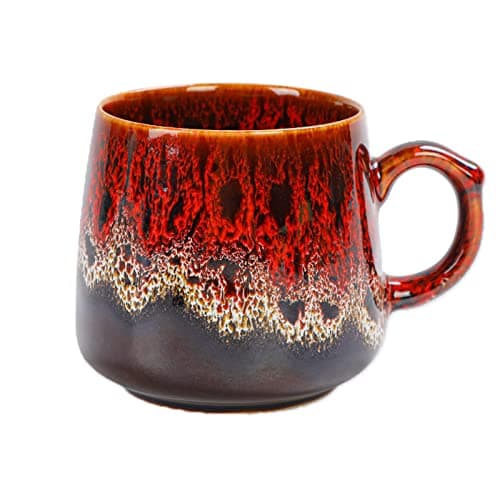 Image of TuYines Coffee Mug,400ml Ceramics Coffee Cup,Stoneware Coffee Mugs,Tea Mugs,Porcelain Coffee Mug,Cappuccino Cups,Pumpkin Shape Cups for Office and Home, Gift and Present