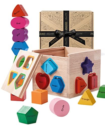 Image of Jaques of London Wooden Shape Sorter for 1 Year Old | Montessori Wooden Toys | Toddler Learning Toys | Premium Gifts Since 1795