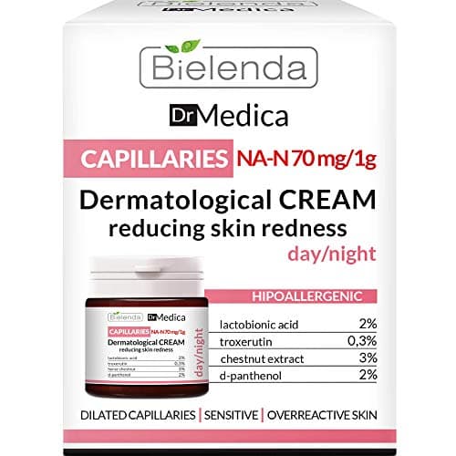 Image of Bielenda Dr Medica - Reduces Skin Redness, Prevents The Formation Of New Veins Enhances Elasticity Of Capillaries - Dr Medica Capillary Skin Dermatologic Anti-Redness Face Cream Day/Night - 50 ml
