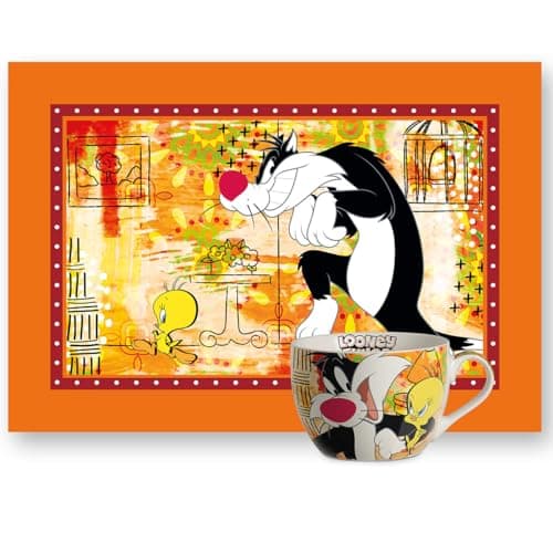 Image of Egan Looney Tunes 2 Piece Children's Dinner Set with Looney Tunes Characters (SYLVESTER & TWEETY)