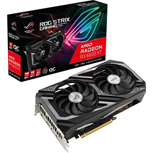 Image of ASUS ROG Strix AMD Radeon RX 6600 XT OC Edition Gaming Graphics Card (AMD RDNA 2, PCIe 4.0, 8GB GDDR6, HDMI 2.1, DisplayPort 1.4a, Axial-tech Fan Design, Super Alloy Power II, GPU Tweak II)