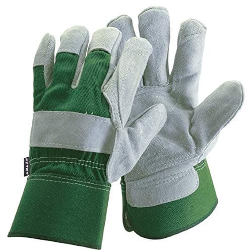 Image of FZTEY Thorn Proof Gardening Safety Work Protective Leather Gloves Men & Women Rigger Washable Gripper (M, Green, 1)