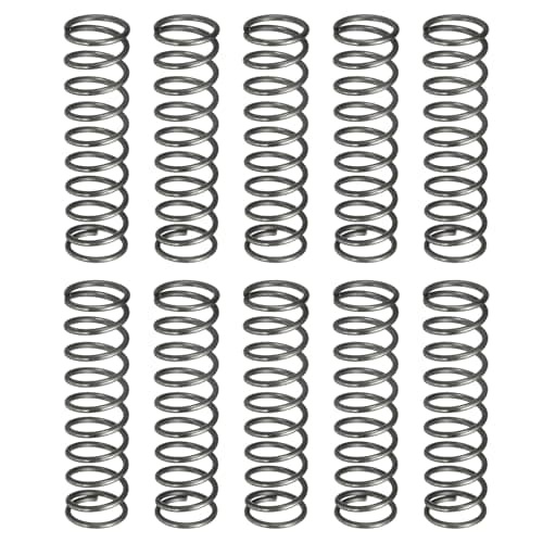 Image of sourcing map 10Pcs Compression Spring, 12mm OD, 1.2mm Wire Size, 45mm Free Length, Spring Steel Construction Extended Mechanical Compression Springs for Shop and Home Repairs, Silver Tone