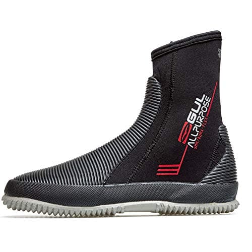 Image of Gul 5mm All Purpose Neoprene Wetsuit Boots Shoes - Black - Unisex - BLINDSTITCHED: Seam Construction
