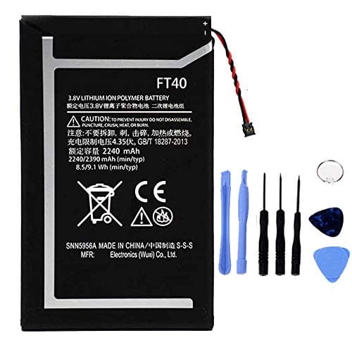 Image of Battery Compatible with MOTOROLA MOTO E2 (2ND GEN) FT40 High Capacity 2390 mAh with Disassembly Kit Included