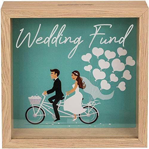 Image of Out of the blue Wooden Piggy Bank/Wedding Collection/Dimensions: 20 x 20 cm