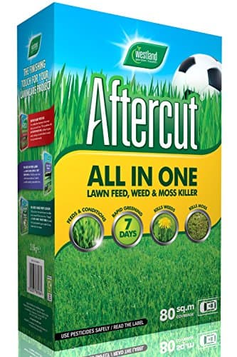 Image of Aftercut All-in-One Lawn Feed, Weed and Moss Killer, 80 sq m, 2.8 kg