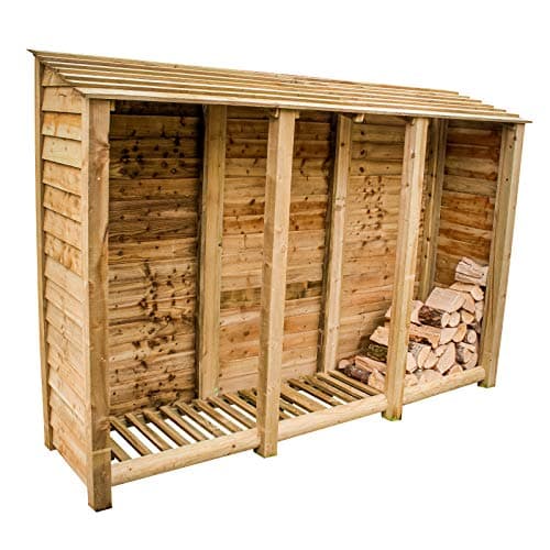 Image of Garden Supplies Centre Limited XXL Heavy Duty Pressure Treated Multicolor Wood Log Store W2600mm x H1800mm x D690mm for Firewood Seasoning