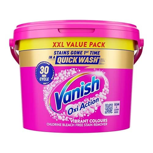 Image of Vanish Gold Oxi Action Stain Remover Powder for clothes, 2.4kg, No Pre-Treat Needed, Safe on Colours & Whites