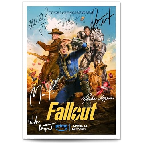 Image of Fallout Cast Signed Autograph Poster Photo Print Framed Memorabilia tv Show Series Gift Ella Purnell Aaron Moten (A3 poster only)