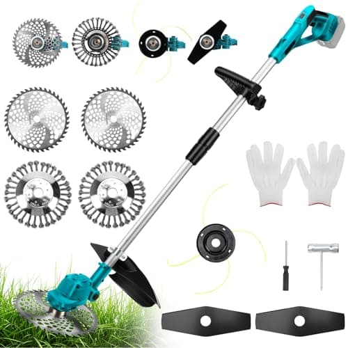 Image of Grass Trimmer Compatible with Makita 18V with Weed Brush Brush Cutter with Blade