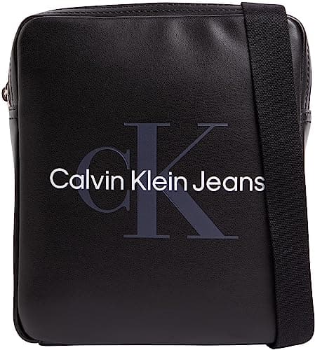 Image of Calvin Klein Jeans Men Shoulder Bag Monogram Soft Reporter Small, Black (Black), One Size